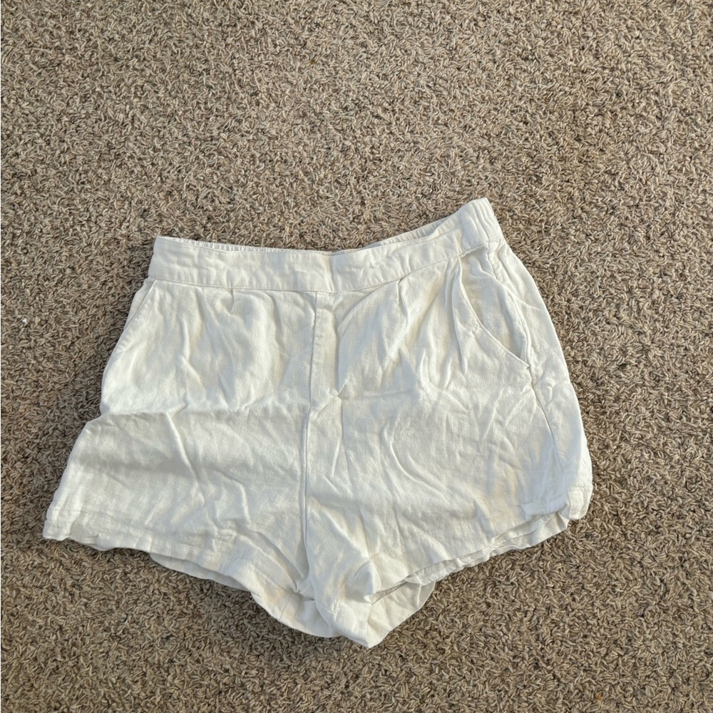 Women's White Casual Shorts